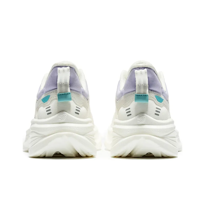 Erke Non slip Wear resistant Shock Absorption Low Top Running Shoes Women's White Purple-3