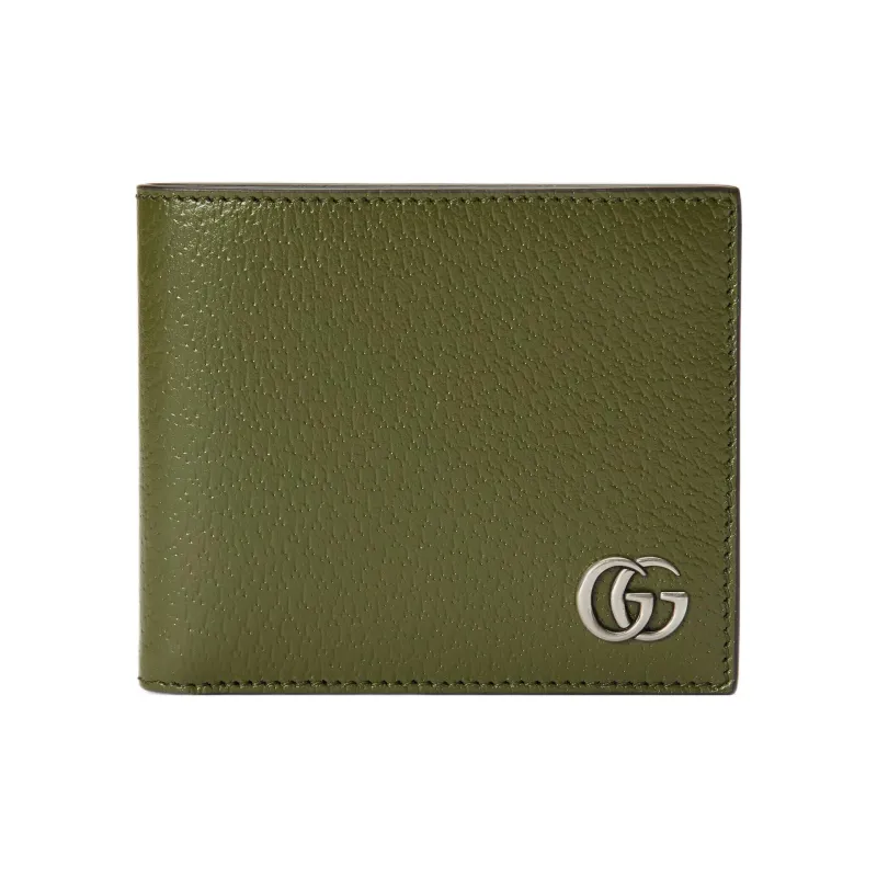GUCCI GG Marmont Leather Wallet Men's Forest Green-0