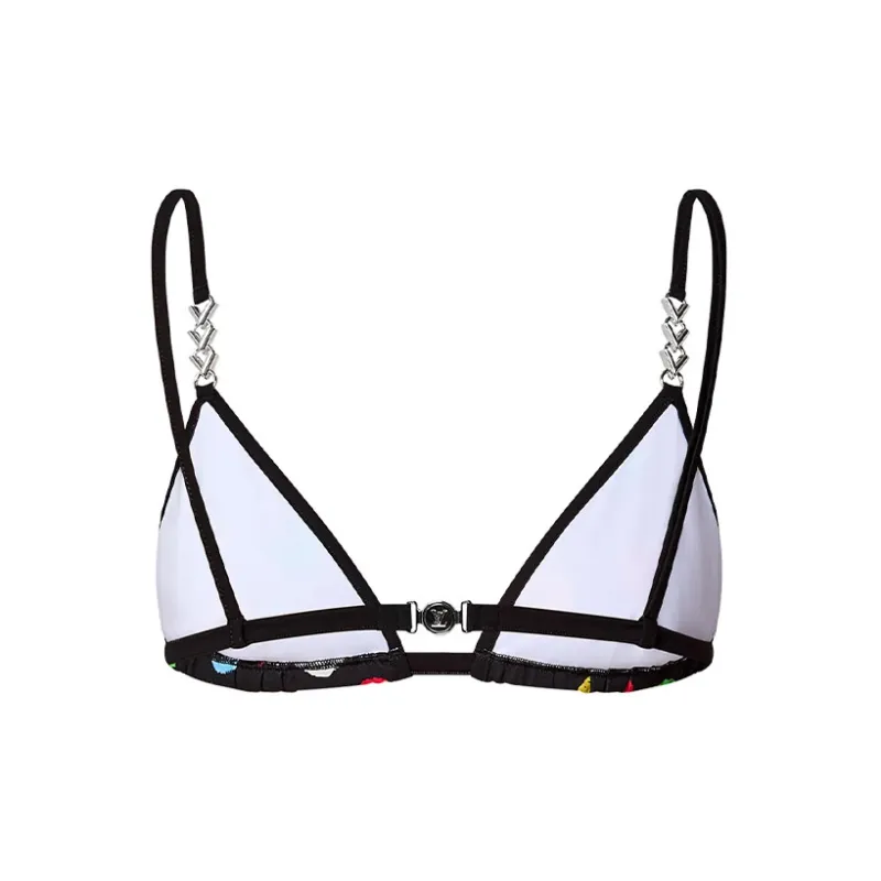LOUIS VUITTON X Yayoi Kusama Painted Dots Bikini Top Black-1
