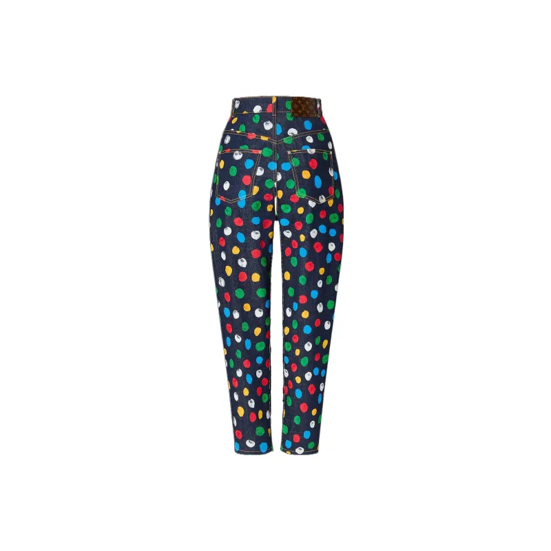 LOUIS VUITTON X Yayoi Kusama Painted Dots Jeans Indigo/Blue-1
