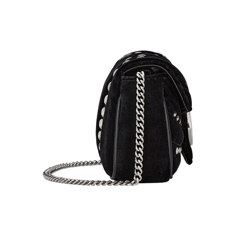 GUCCI GG Marmont Velvet Crossbody Bag Shoulder Bag Extra Mini Women's Red/Black/Purple/Pink-7