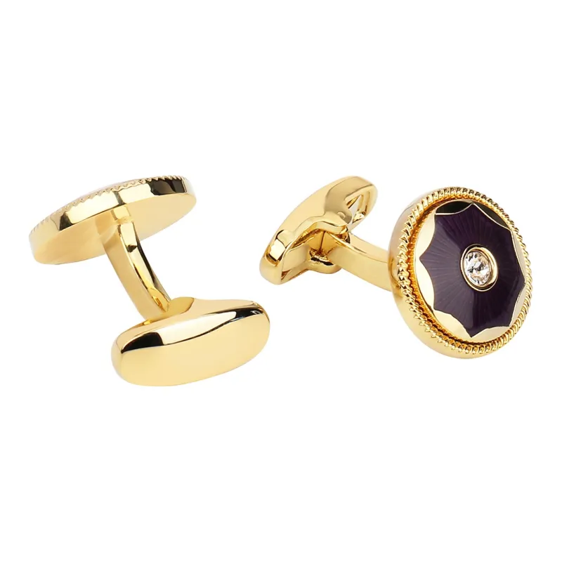 MUSTKOO Copper Crystal Cufflink Men's-9