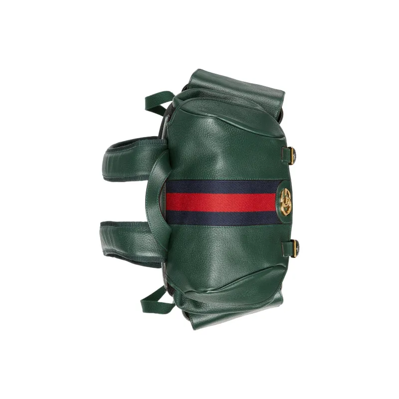GUCCI Ophidia Leather Backpack Medium Size Men's Green-4