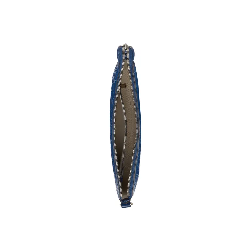 GUCCI Leather Messenger Bag Clutch Medium Size Men's Blue-7