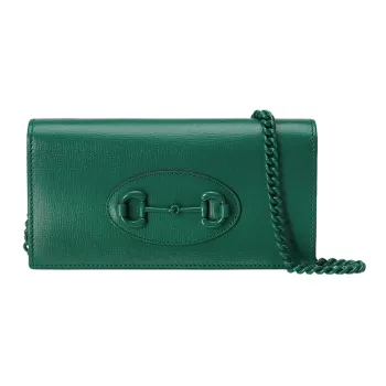 GUCCI Horsebit 1955 Leather WOC Small Crossbody Bag Shoulder Bag Crossbody Bag Small Size Women's Green