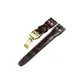 Gold-Tone Lock Brown Leather