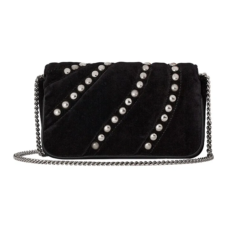 GUCCI GG Marmont Velvet Crossbody Bag Shoulder Bag Extra Mini Women's Red/Black/Purple/Pink-8
