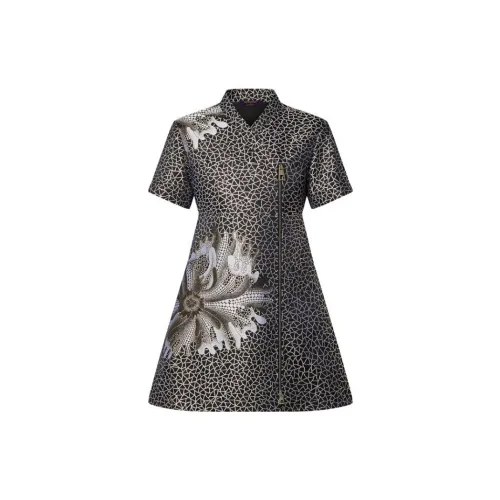 Yayoi Kusama LOUIS VUITTON X Yayoi Kusama Short-Sleeved Dresses Women's Black