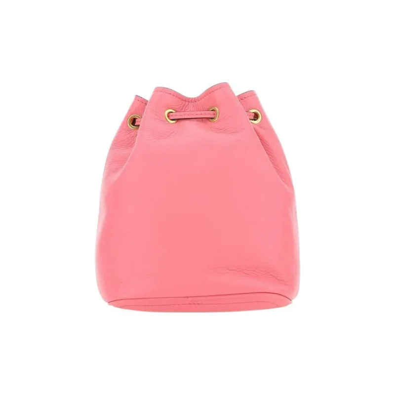MOSCHINO Leather Bucket Bags Shoulder Bag Crossbody Bag Mini Women's Pink-2