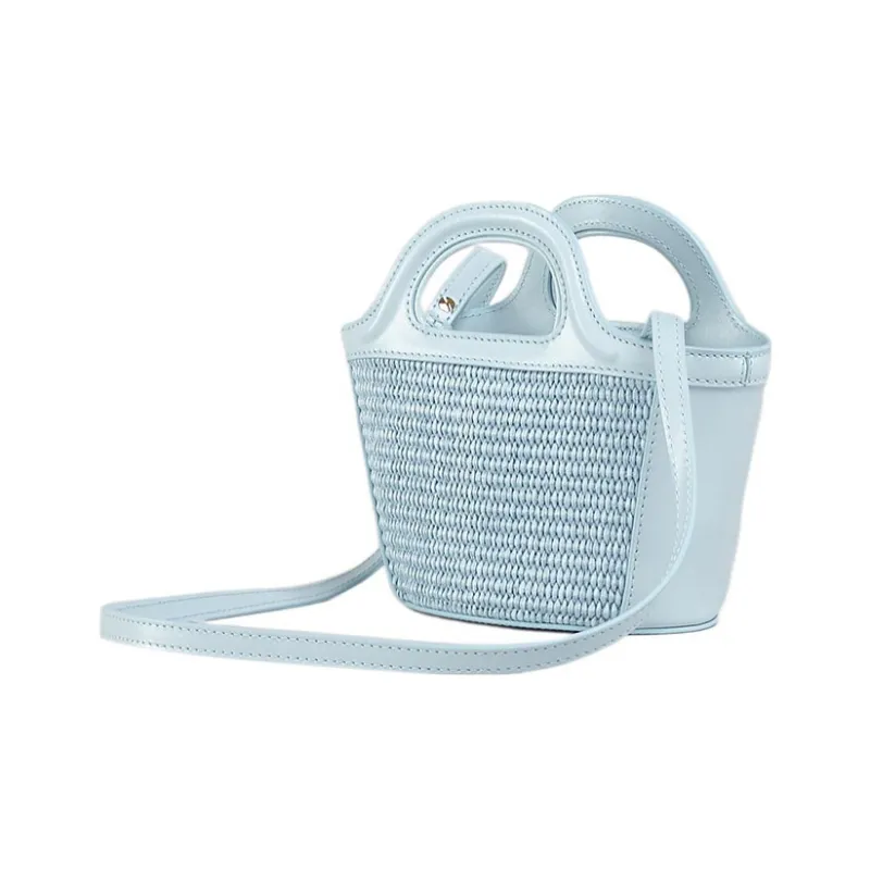 MARNI TROPICALIA Cow Leather Shoulder Bag, Crossbody Bag, Handbag Mini Women's Blue-3