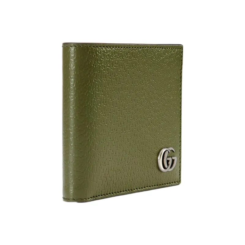 GUCCI GG Marmont Leather Wallet Men's Forest Green-1
