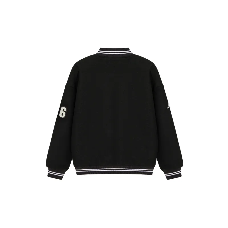 New Balance Baseball Jacket Spring And Autumn Unisex Black-1