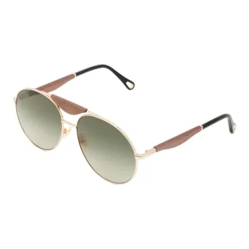 Chloe Alloy Frame Aviator Sunglass Women's