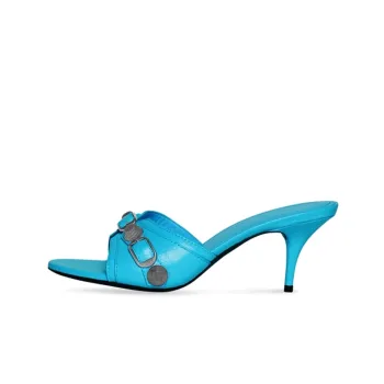 Balenciaga Cagole Odor Resistant Slide Slippers Women's Blue