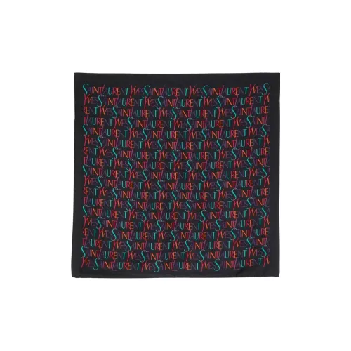 SAINT LAURENT Silk Scarves Women's Dark Blue