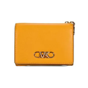 MICHAEL KORS PARKER Leather Card Holder Wallet Medium Size Women's Yellow