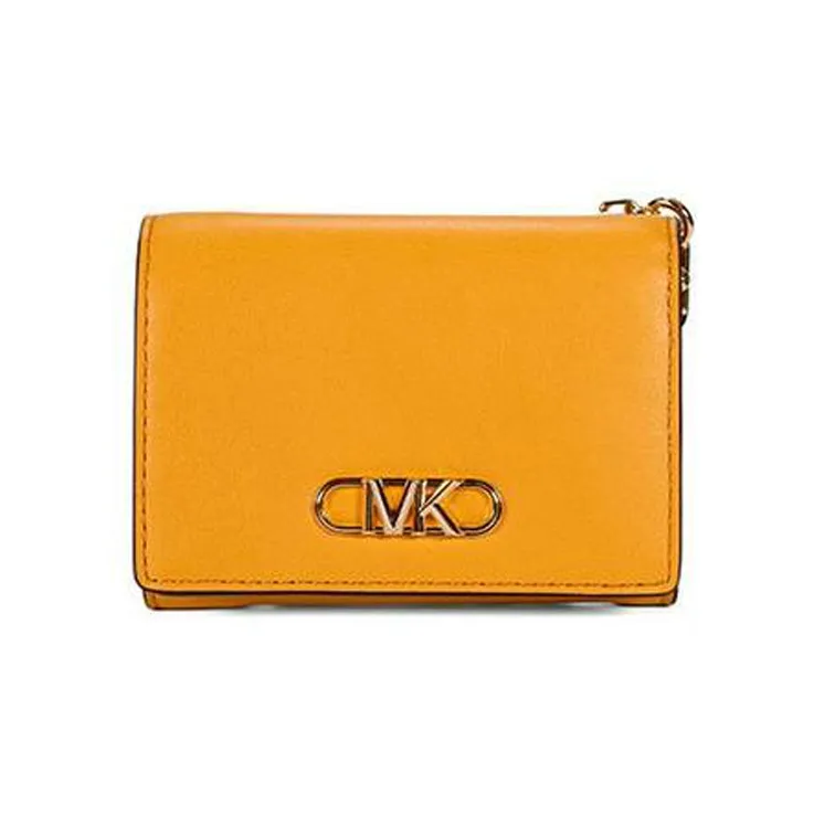 MICHAEL KORS PARKER Leather Card Holder Wallet Medium Size Women's Yellow-0