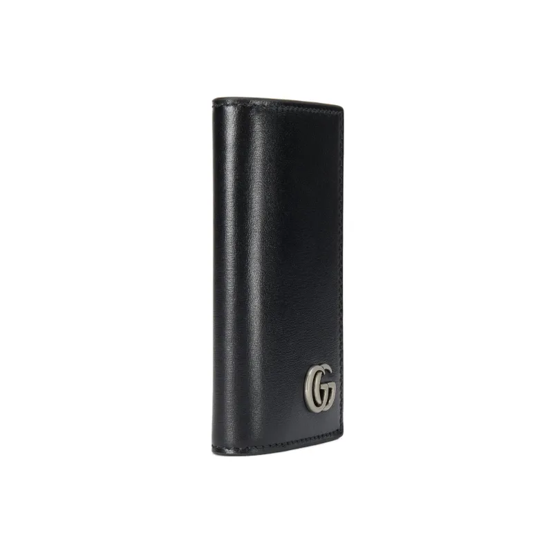 GUCCI GG Marmont Leather Key Pouch Men's Black-1