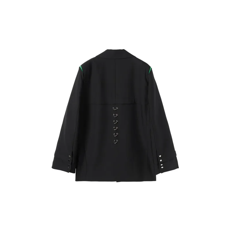 MEETLADY Business Suits Women's Black Green-1