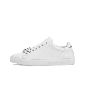 PHILIPP PLEIN Low Top Stylish Skateboarding Shoes Women's White