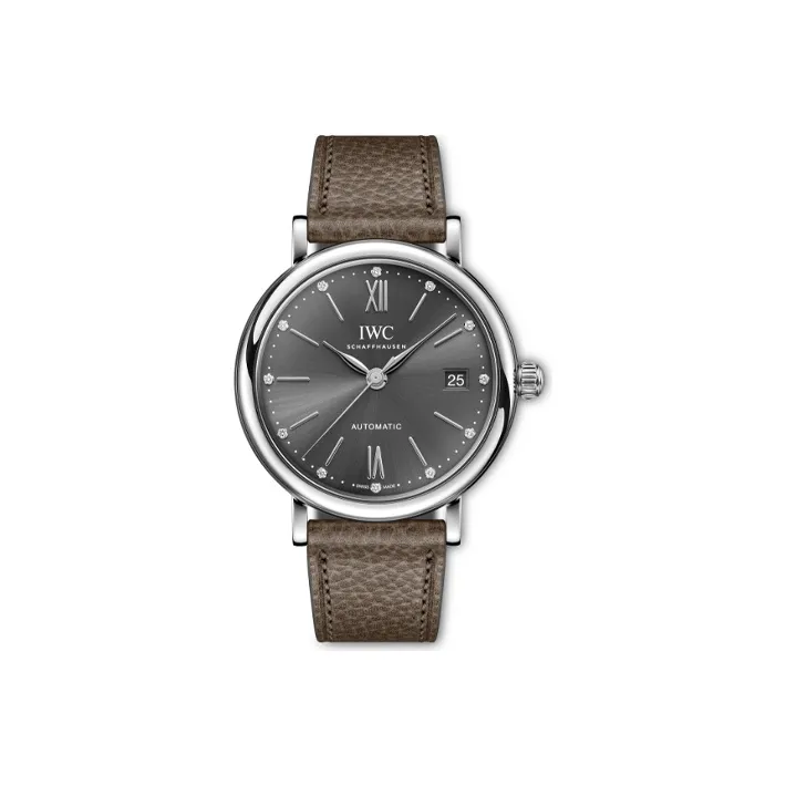 IWC Portofino Automatic Mechanical Movement Women's Watch 37mm Gray Dial Stainless Steel Watch Case-0