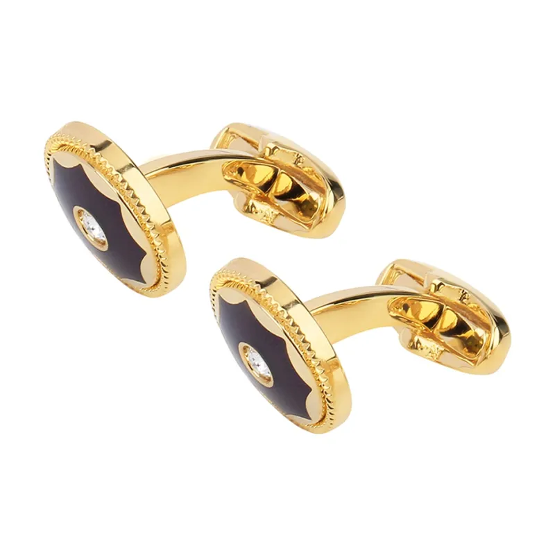 MUSTKOO Copper Crystal Cufflink Men's-10