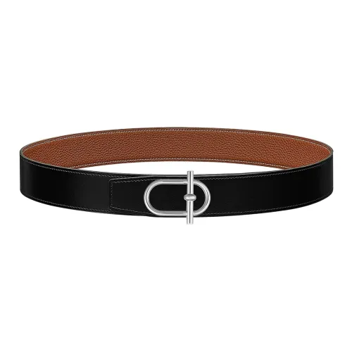 HERMES Leather Belts Men Black/Brown