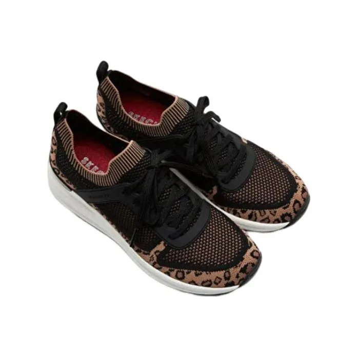 Skechers Billion Leopard Lady Cushioning Anti-Slip And Wear-Resistant Low-Top Casual Shoes Women's Leopard Print-3