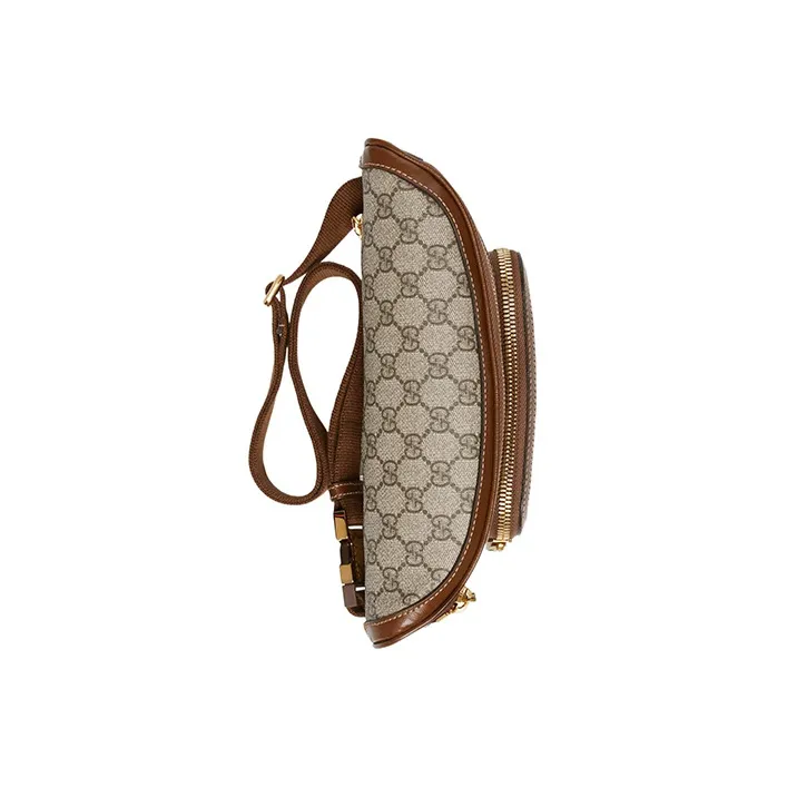 GUCCI Canvas Fanny Pack Large Size Men's Brown/Beige-5