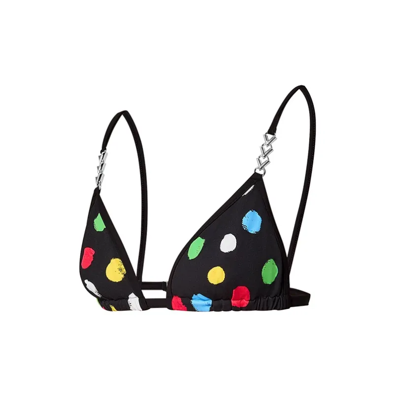 LOUIS VUITTON X Yayoi Kusama Painted Dots Bikini Top Black-2