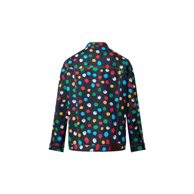 LOUIS VUITTON X Yayoi Kusama Painted Dots Denim Jacket Indigo/Blue-1