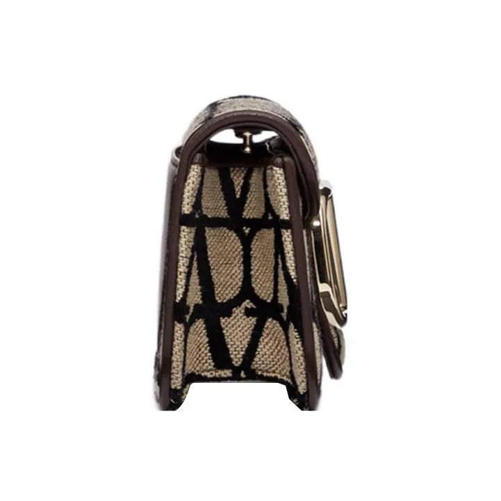 Valentino Locò Calfskin Baguette Bag Shoulder Bag Crossbody Bag Handbags Regular Women's Beige/Black-2
