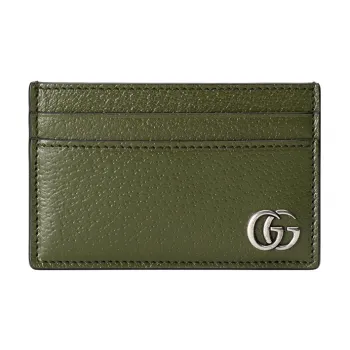 GUCCI GG Marmont Leather Card Holder Card Holder Men's Forest Green