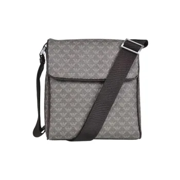 EMPORIO ARMANI PVC Messenger Bag Shoulder Bag Crossbody Bag Men's Gray