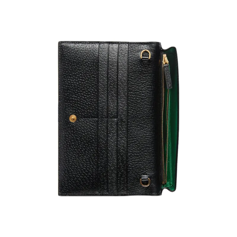 GUCCI Horsebit 1955 Logo Canvas Phone Bag-4