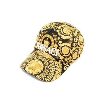 VERSACE Cotton Baseball Caps Women's Yellow