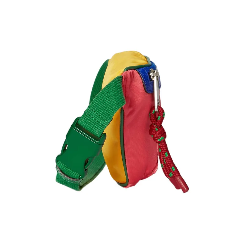 GUCCI The North Face Collaboration Nylon With Leather One Shoulder Crossbody Bag Sling Bag Fanny Pack Men's Pink/Blue-2