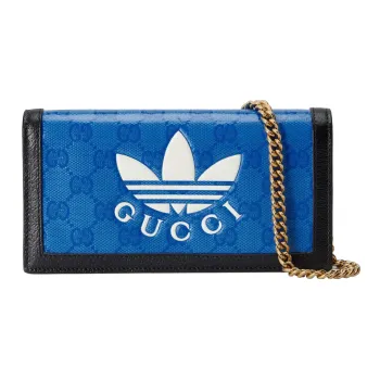 GUCCI Horsebit 1955 Logo Canvas Phone Bag