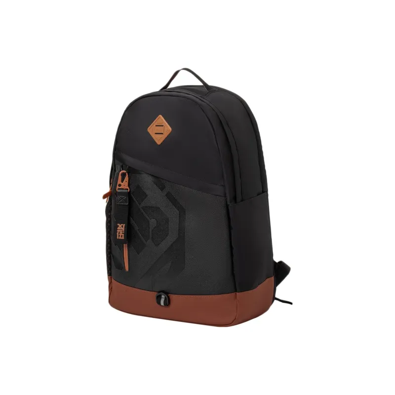 LiNing Badfive Polyester Laptop Bag, Sports Bag, Backpack Regular Unisex Black/Khaki-0