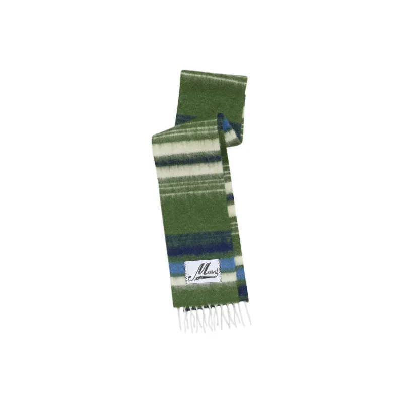 MARNI Striped Mohair Scarf-0