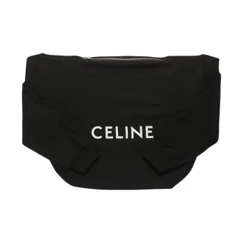 CELINE Cotton Handbag Shoulder Bag Women's Black