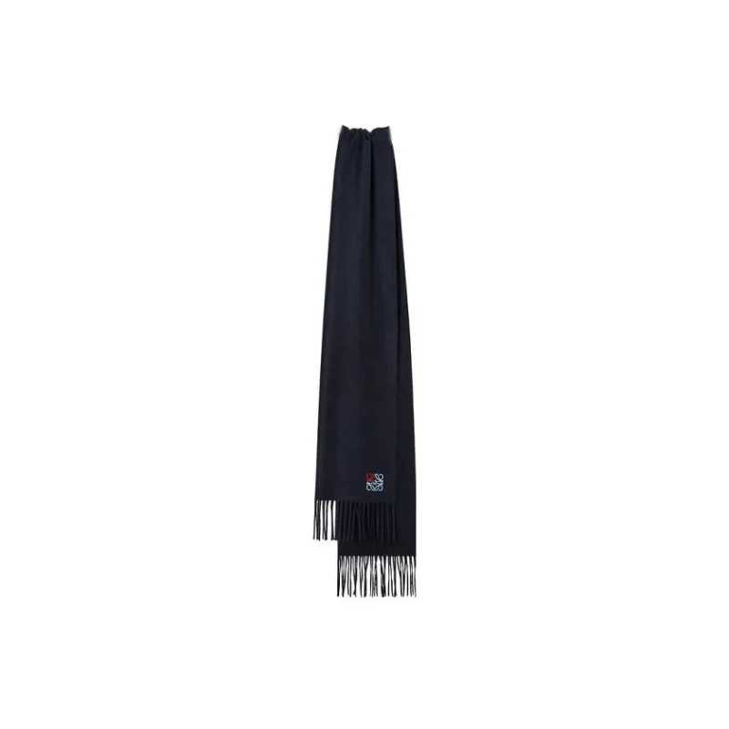 LOEWE Knit Scarves Unisex Dark Blue-0