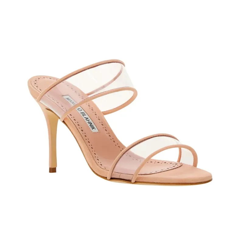 MANOLO BLAHNIK INVYMU 90mm Slip-on Sandals-2