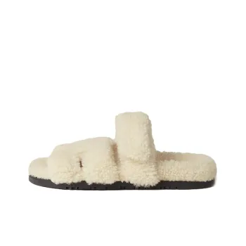 HERMES Chypre Odor Resistant Slide Slippers Women's Light Beige