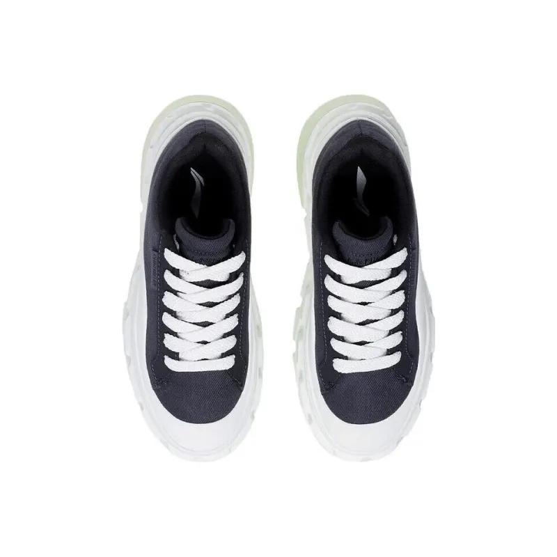 LiNing CF Tracing Ripple Low Top Skateboard Shoes Women's Black Beige White Dream Chaser Theme Runway Style-3