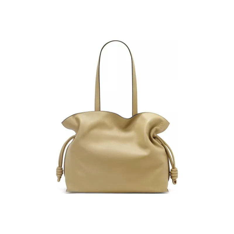 LOEWE Flamenco Clutch In Nappa Calfskin Large Clay Green-2