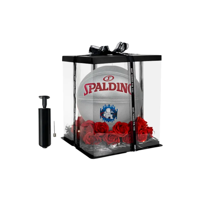SPALDING PU Basketball Silver Size 7 Training Unisex-6