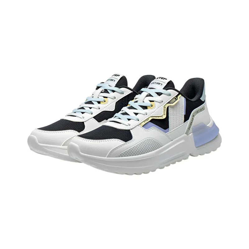 XTEP Vintage New 80 Low Top Casual Shoes Women's White Black-2