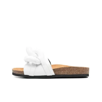 JW Anderson Chain link Leather Slides Women's