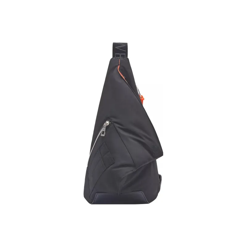 LOEWE Anton Sling Nylon Cow Leather Patchwork Shoulder Bag Crossbody Bag Sling Bags Men's Black-0